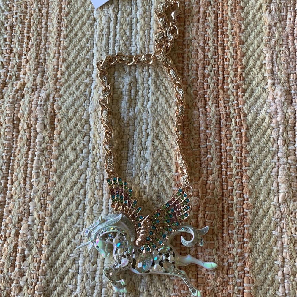 Betsey Johnson unicorn necklace